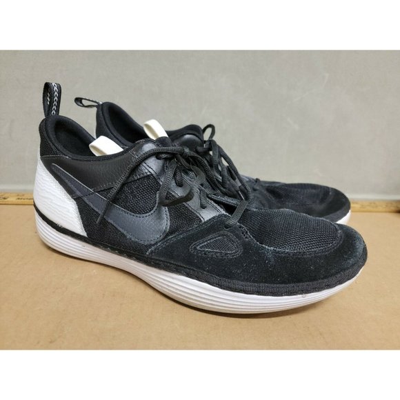Nike Mens Solarsoft Run 631409-001 Black Running Shoes Sneakers Sz 10 Used - Picture 1 of 10